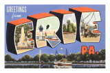 Greetings from Erie, Western Pennsylvania Prints