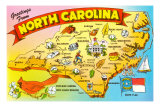 Map of North Carolina Posters