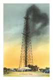 Gusher in Texas Oil Well Poster