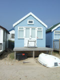 Mudeford Beach Hut Fotografisk trykk av Jeneta Bird
