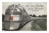 Tren aerodinámico Zephyr de Texas Póster