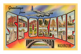 Greetings from Spokane, Washington Posters