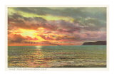 Sunset off Point Poma, San Diego, California Posters