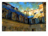 Paris Roof in Blue, France Giclee Print by Nicolas Hugo