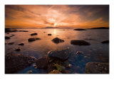 Tidepool at Sunset Giclee Print by Robert Strachan