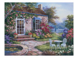 Patio en primavera I Lámina giclée por Sung Kim