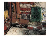 Terrace of a Cafe, Paris Giclee Print by Yuzo Saeki