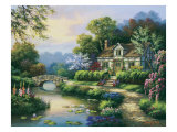 Cabaña del cisne II Lámina giclée por Sung Kim
