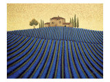 Paisaje de lavanda Lámina giclée por Lowell Herrero