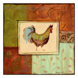 Patchwork Rooster IV Giclee Print by Jennifer Sosik
