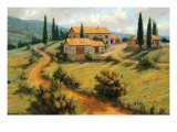 Italian Cypress Giclee Print by Roger Williams