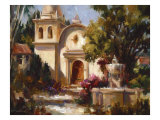 Mission Fountain Giclee Print by Betty Carr