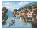 Pueblo sobre el agua Lámina giclée por Sung Kim