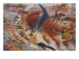 The City Rises Giclée-Druck von Umberto Boccioni