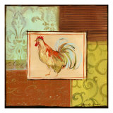 Patchwork Rooster I Giclee Print by Jennifer Sosik