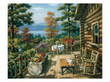 Log Cabin Porch reproduction procédé giclée par Sung Kim