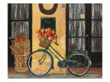 Bicycle with Flowers Giclee Print by Suzanne Etienne
