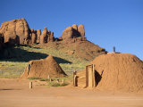 Male and Female Hogans, Earth Built Dwellings, Monument Valley, Utah, USA Photographic Print by Nigel Callow