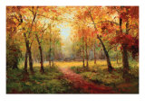 A Beautiful Walk in the Fall Giclee Print by Weber 