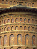 Painted Alcoves and Recently Restored Brickwork of Nicolae Domnesc at Iasi, Romania, Europe Photographic Print by Tom Ang