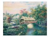 Puente sobre el río Faisán Lámina giclée por Carl Valente
