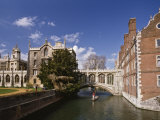 Punting under the Bridge of Sighs, River Cam at St. John's College, Cambridge, England Photographic Print by Nigel Blythe