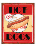 Hot Dogs Giclee Print by Lesley Hallas