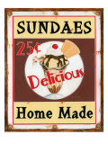 Sundaes Giclee Print by Lesley Hallas