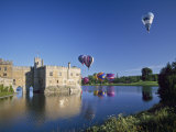 Hot Air Balloons Taking Off from Leeds Castle Grounds, Kent, England, United Kingdom, Europe Photographic Print by Nigel Blythe