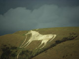 White Horse Near Westbury, Wiltshire, England, United Kingdom, Europe Fotografisk trykk av David Beatty White Horse Near Westbury, Wiltshire, England, United Kingdom, Europe Fotografisk trykk av David Beatty