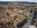 Campanile and City from the Top of the Duomo, Florence, UNESCO World Heritage Site, Tuscany, Italy Photographic Print by Martin Child