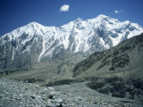 Snow on the Mountains in the Karakorum Highway Area of China Photographic Print by Gina Corrigan