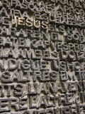 Words Including Jesus on Door, Sagrada Familia, Barcelona, Catalonia, Spain, Europe Photographic Print by Martin Child