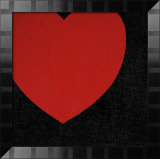 Heart, c.1979 (Red on Black) Posters by Andy Warhol
