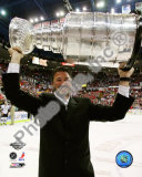 Mario Lemieux Game 7 - 2008-09 NHL Stanley Cup Finals With Trophy Photo