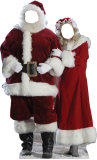 Santa & Mrs. Claus Stand In Silhouette découpée