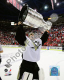 Marc-Andre Fleury Game 7 - 2008-09 NHL Stanley Cup Finals With Trophy Photo