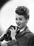 Evelyn Keyes, with a Rolex Camera, Mid-1940s Prints