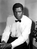 Sidney Poitier, on the Set for the Film Mark of the Hawk, 1957 Poster