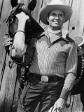 Champion and Gene Autry as They Appeared in Blue Canadian Rockies, 1952 Prints