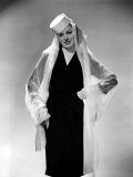 Eleanor Parker Wearing a Pill Box Hat and Chiffon Drape. 1943 Prints