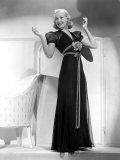 Betty Grable in Black Chiffon Dinner Dress, 1938 Póster