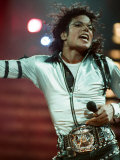Michael Jackson Performing on Stage at Wembley During the Bad Concert Tour, July 14, 1997 Fotografie-Druck