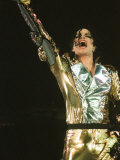 Michael Jackson on Stage in Prague, September 8, 1996 Fotografie-Druck