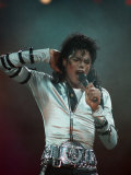 Michael Jackson Performing on Stage at Wembley During the Bad Concert Tour, July 14, 1997 Photographic Print