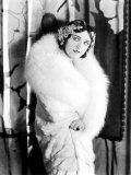 Pola Negri Wearing a White Knee-Length Fur Llate, Late 1920s Prints