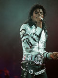 Michael Jackson Performing on Stage at Wembley During the Bad Concert Tour, July 14, 1997 Photographie