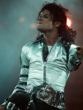 Michael Jackson Performing on Stage at Wembley During the Bad Concert Tour, July 14, 1997 Fotografie-Druck