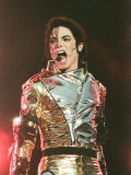 Michael Jackson Performing on Stage in Sheffield, July 10, 1997 Photographic Print