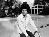 Michael Jackson at Home in Los Angeles by the Poolside, February 23, 1973 Photographie